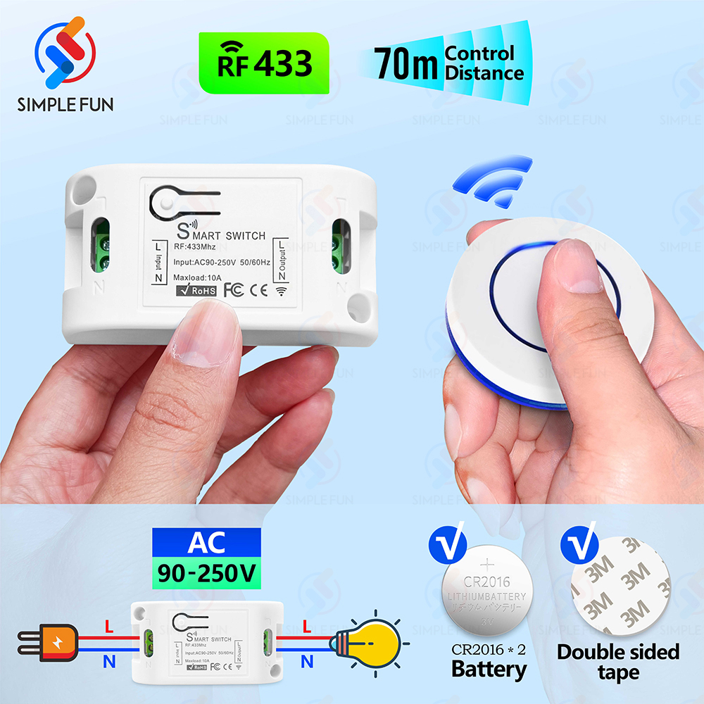 Wireless RF433MHz Remote Contr - Sonoff Basic Switch avis et prix