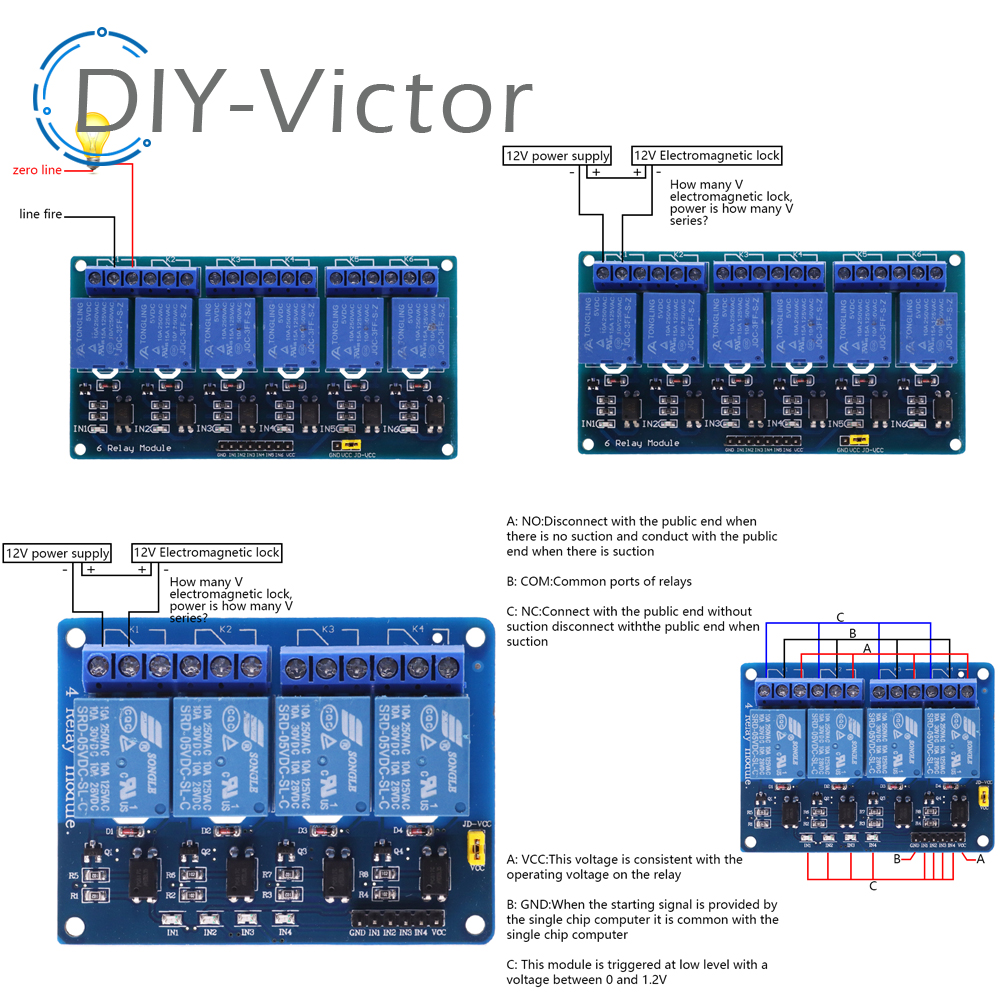 1 2 4 6 8 Channel DC 5V 12V Re - Relay 8 Channel Board avis et prix