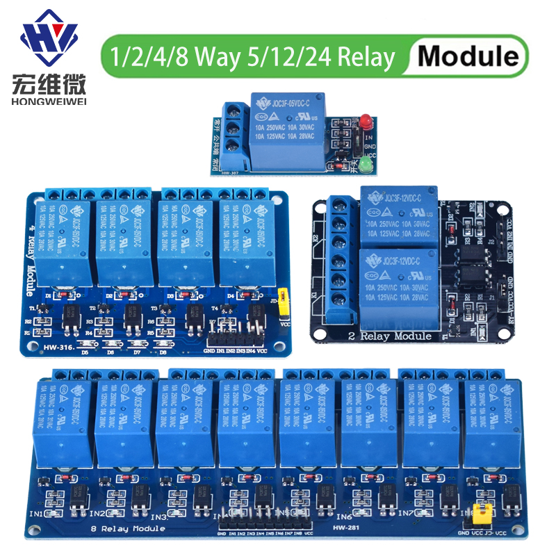 DC 5V 12V 24V 1 2 4 6 8 Channe - Relay 8 Channel Board avis et prix