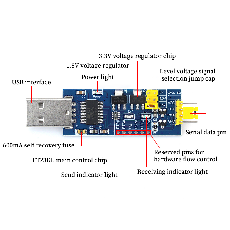 1/5/10Pcs FT232RL USB To TTL C - Level Shifter 3.3V avis et prix