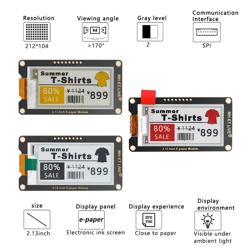 Inch Epaper Module E-paper E-I - Display Epaper 2.9 avis et prix