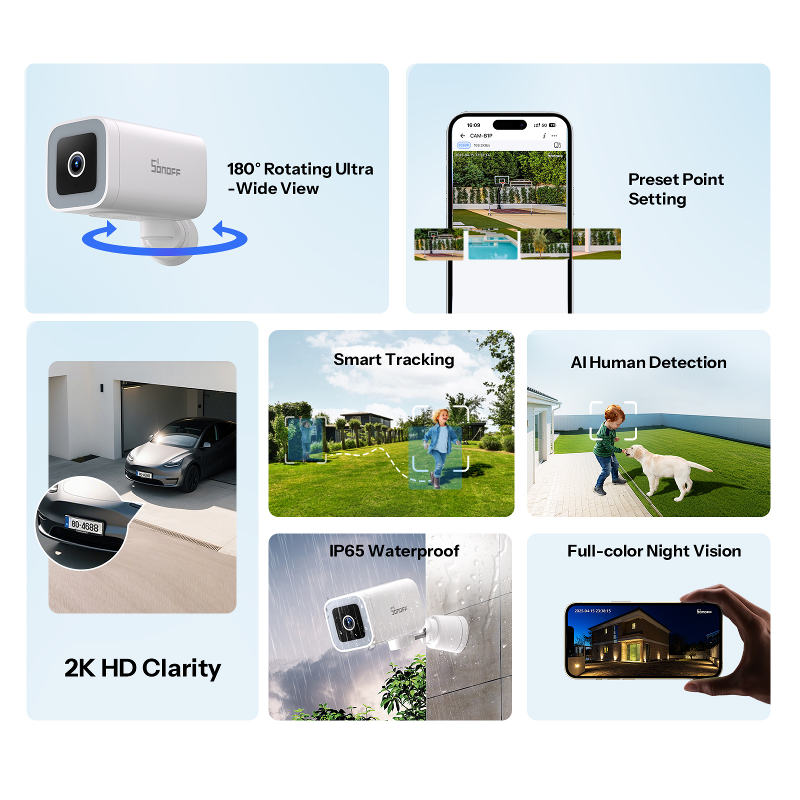 SONOFF CAM-B1P 2K HD Outdoor S - Sonoff Basic Switch avis et prix