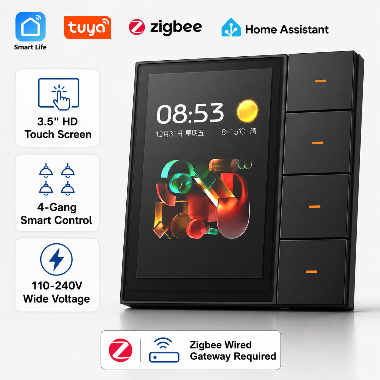 F3-pro Tuya Smart Panel ZigBee - Home Automation Technology avis et prix