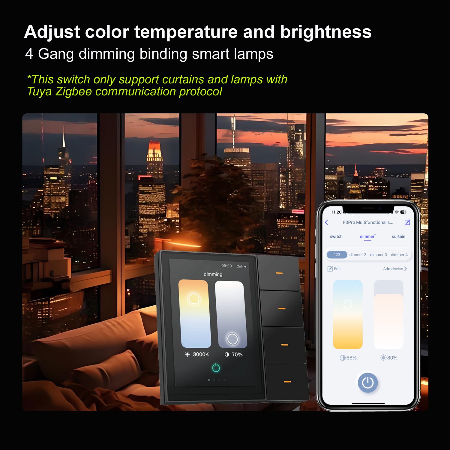 F3-pro Tuya Smart Panel ZigBee - Home Automation Technology avis et prix