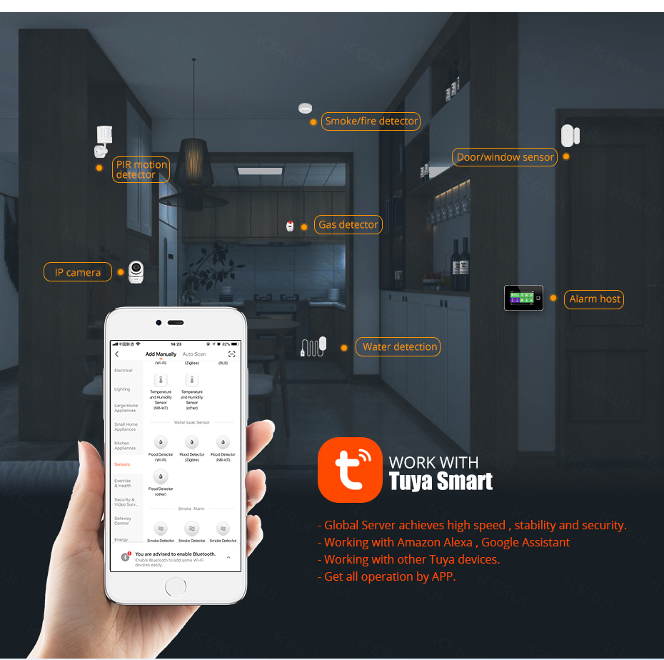 KERUI Smart  WiFi Water Sensor - Home Automation Technology avis et prix