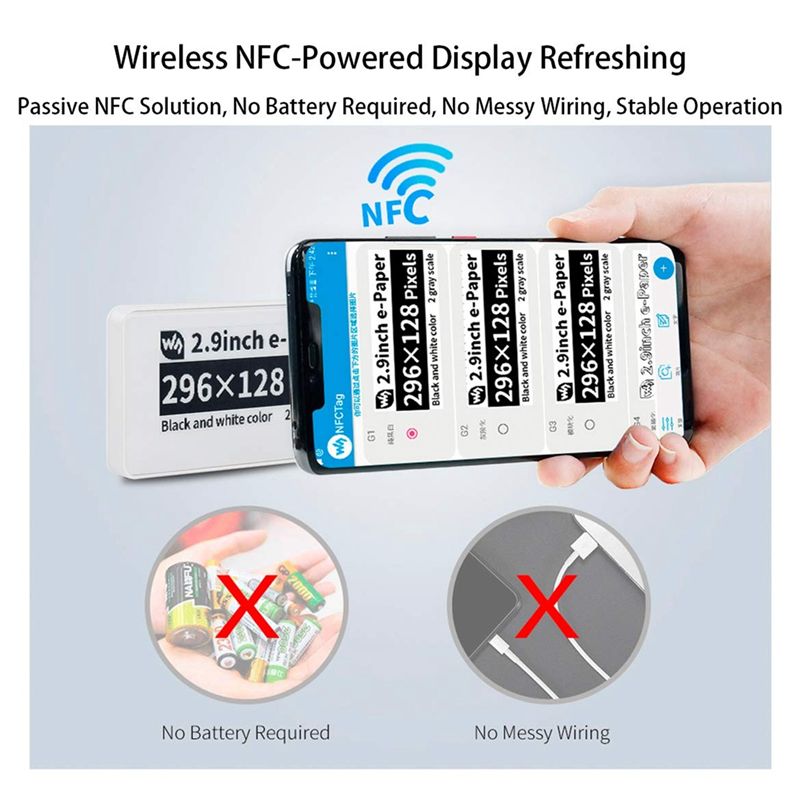 New  2.9 Inch Wireless NFC-Pow - Display Epaper 2.9 avis et prix