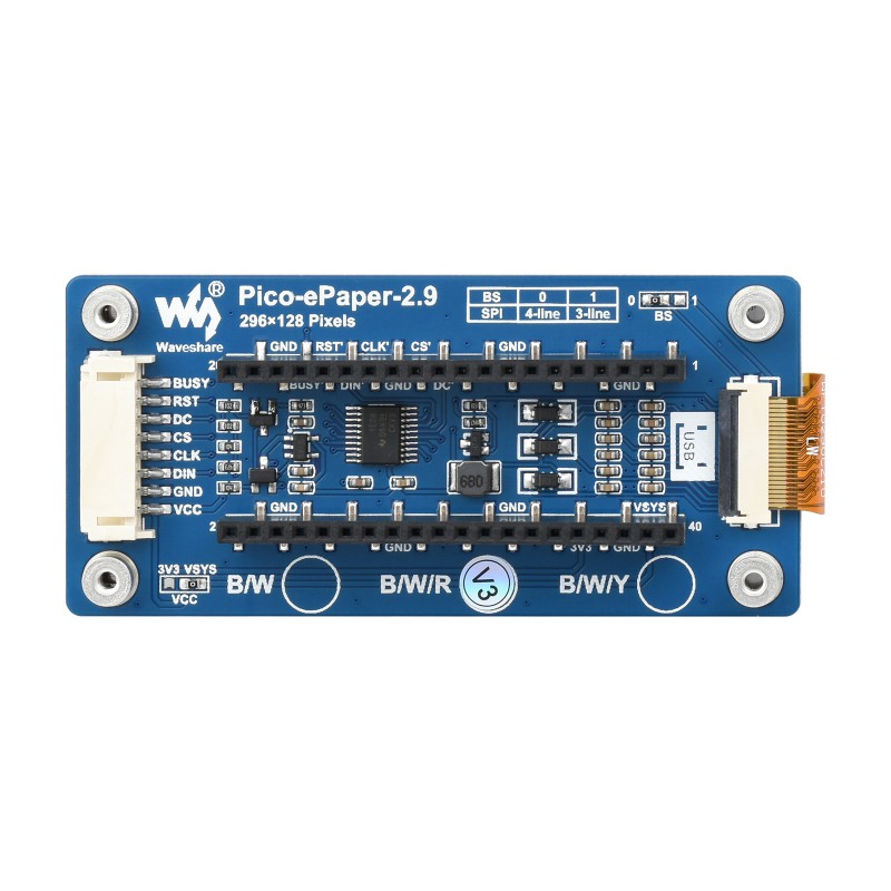 Waveshare Pico-ePaper-2.9-B,2. - Display Epaper 2.9 avis et prix