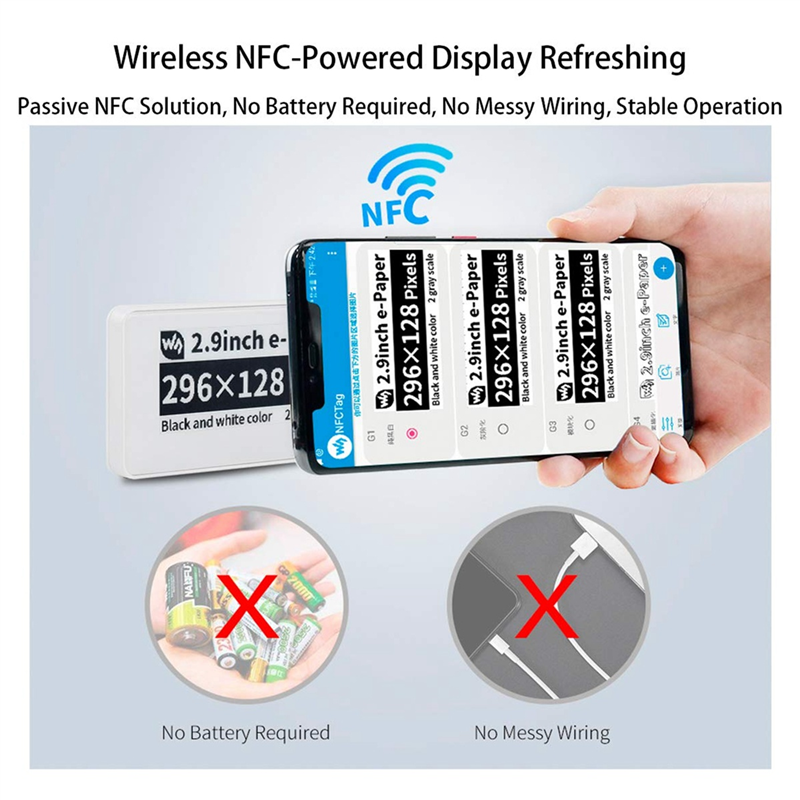 Waveshare 2.9 Inch Wireless NF - Display Epaper 2.9 avis et prix